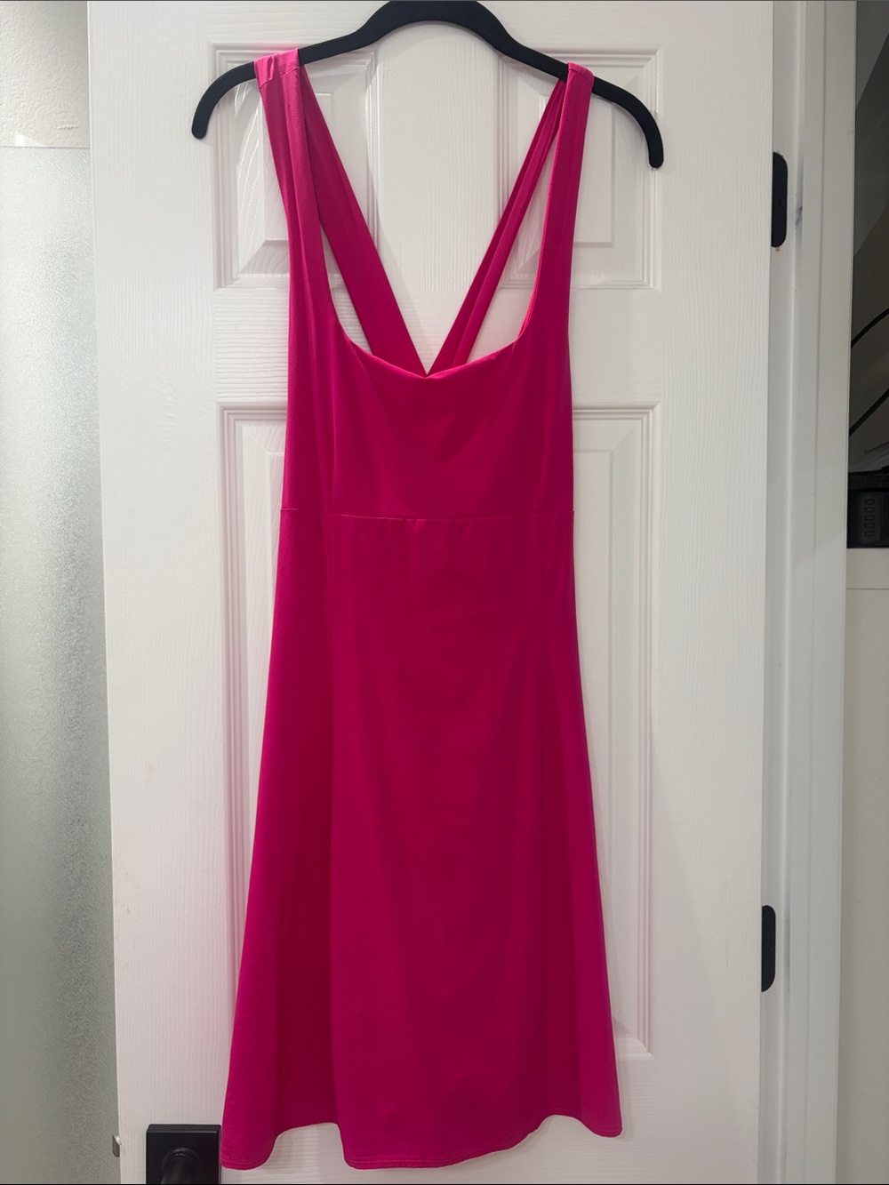 Outdoor Voices Bright Fuchsia Tennis Dress with Cross Back - Pitaya -Size L